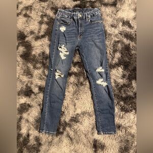 Aeropostale Medium Wash Ripped Skinny Jeans